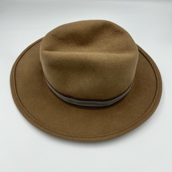 HAT ATTACK Tan Wool Fedora Hat main image 5